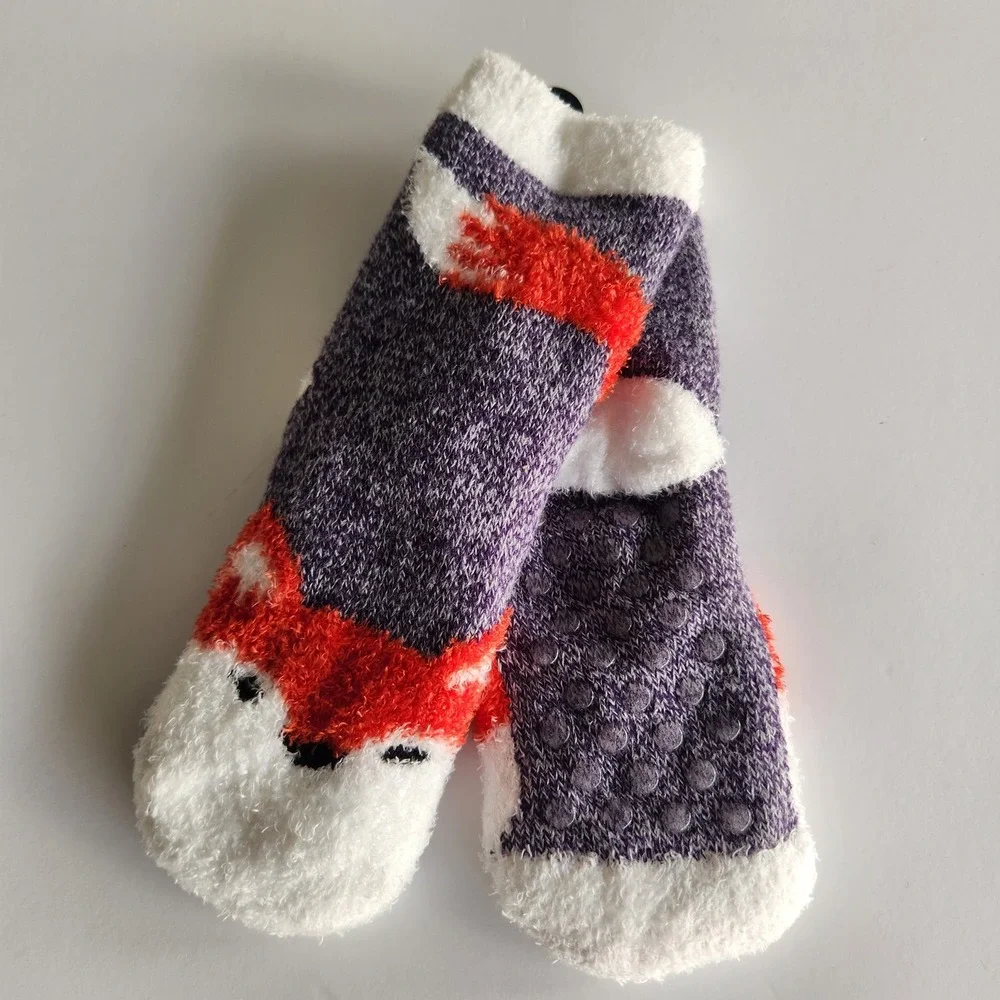 Northeast Outfitters Youth Cozy Cabin‎ Socks Fox Critter animal NEW